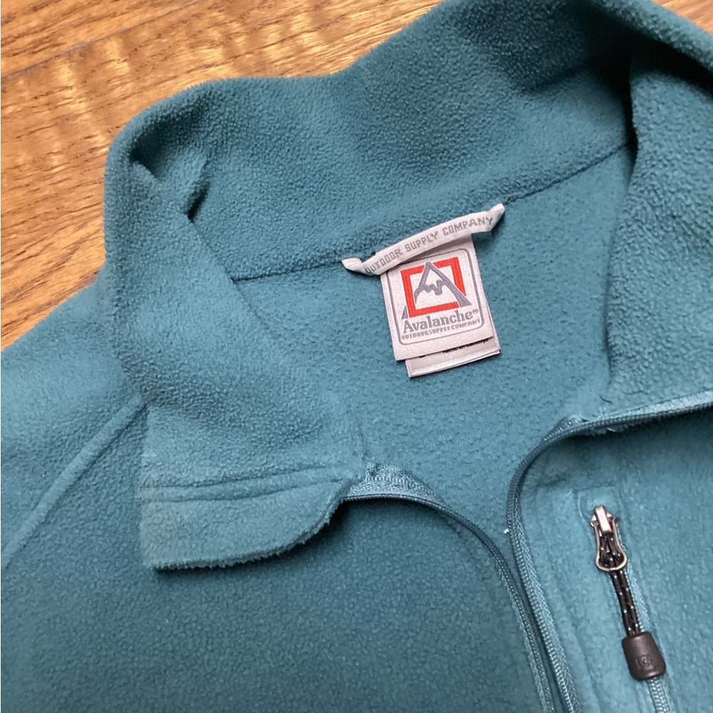 Avalanche Fleece Quarter Zip Jacket Teal Size Large - Picture 10 of 12